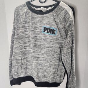 PINK Victoria's Secret Heathered Gray Crewneck Sweater